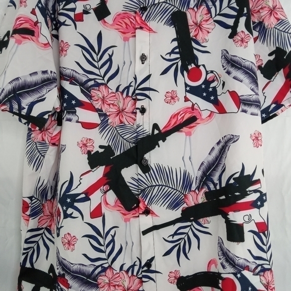 We The People 1776 Short Sleeve Button Up Shirt Men Medium - Picture 3 of 5